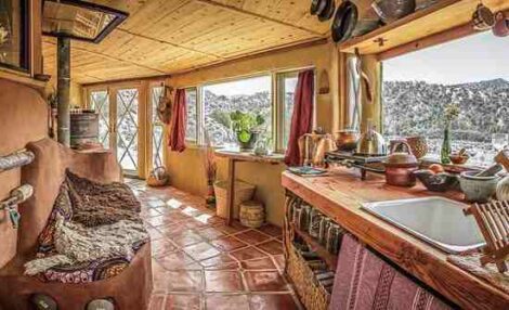 Interior of an earthen dome house